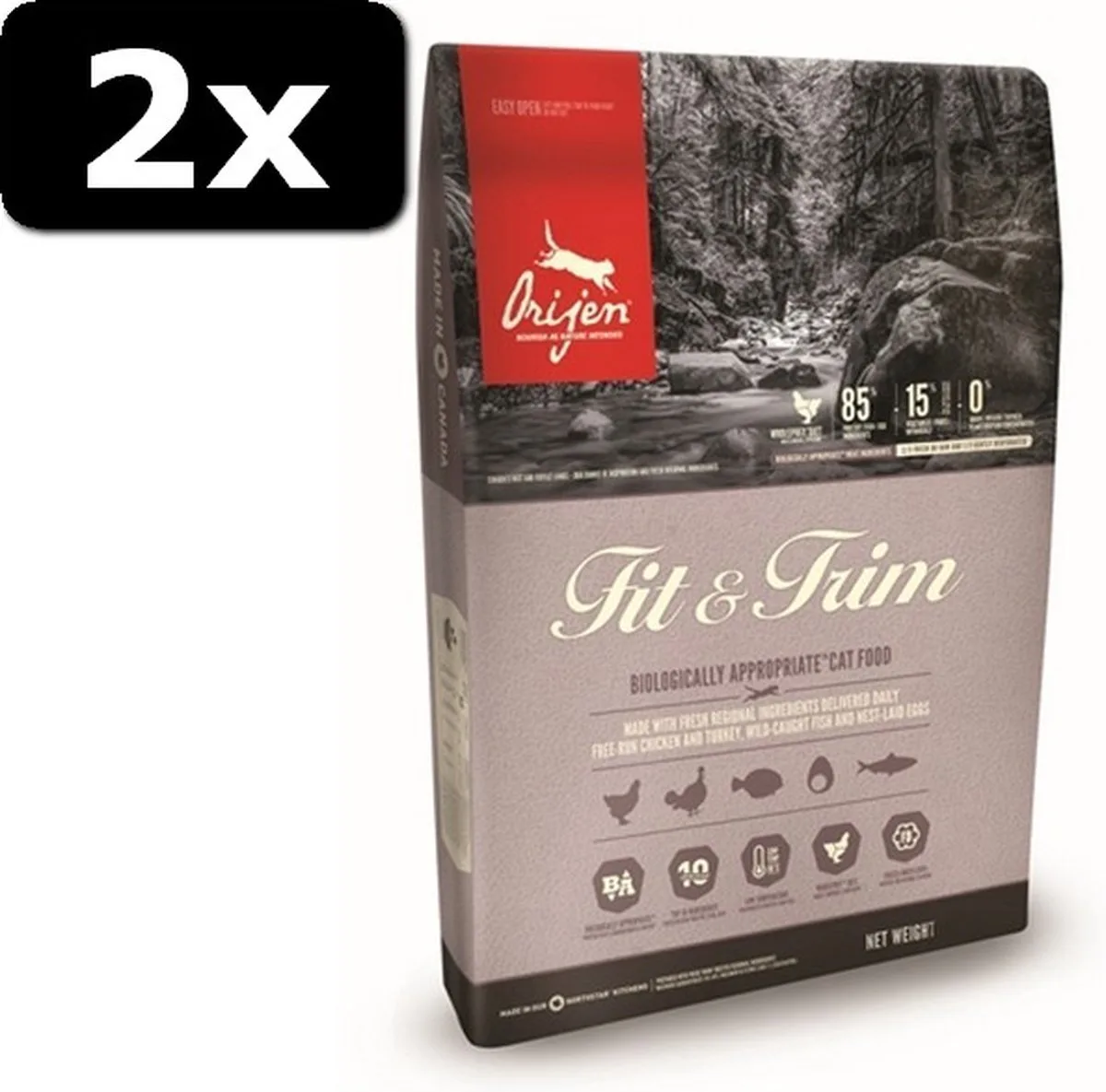 2x ORIJEN CAT FIT&TRIM 5,4KG van Orijen – productfoto