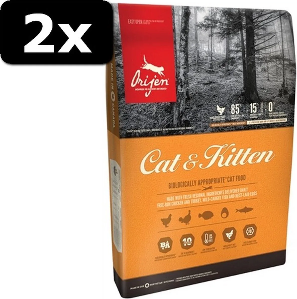 2x ORIJEN CAT & KITTEN 1,8KG van Orijen – productfoto
