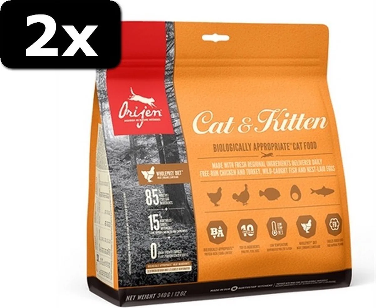 2x ORIJEN WHOLE PREY CAT KITTEN 340GR van Orijen – productfoto
