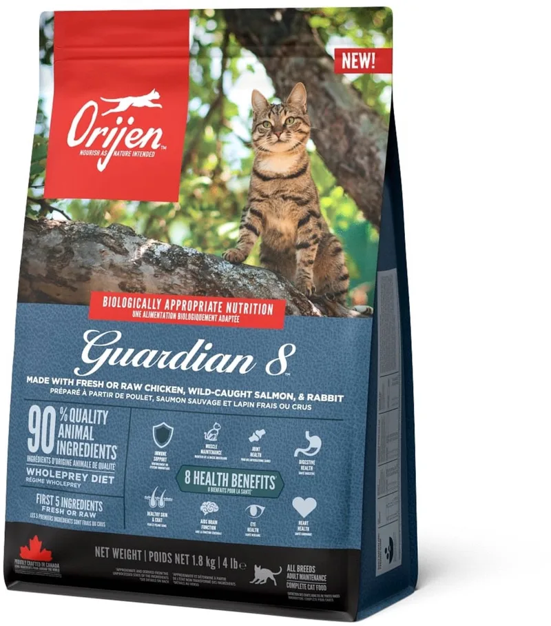 Guardian 8 Cat Kip&Kalkoen&Zalm - Kattenvoer - 1.8 kg de Orijen – photo produit