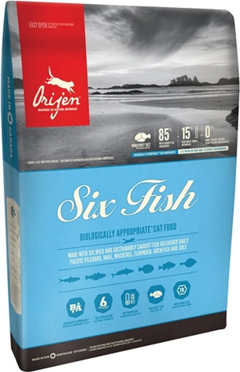 Six Fish Cat Whole Prey - 1.8 kg de Orijen – photo produit