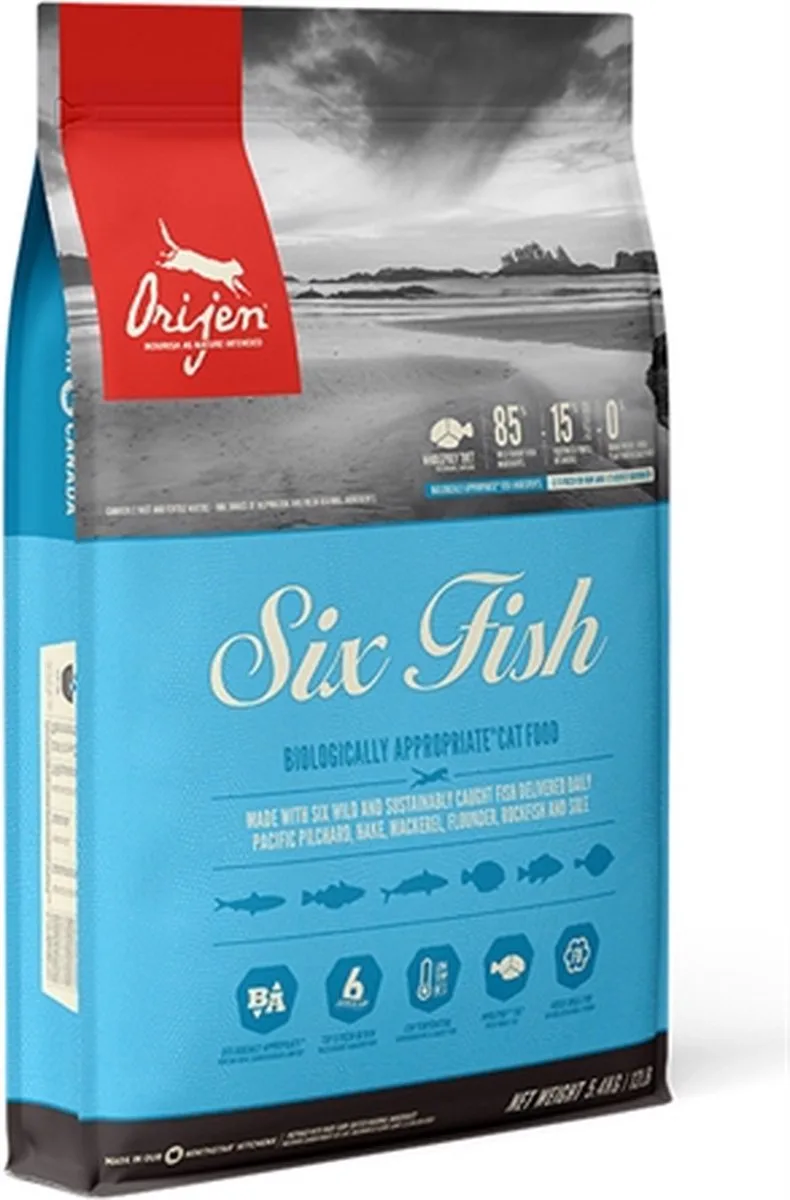 Six Fish Cat Whole Prey - 5.4 kg de Orijen – photo produit