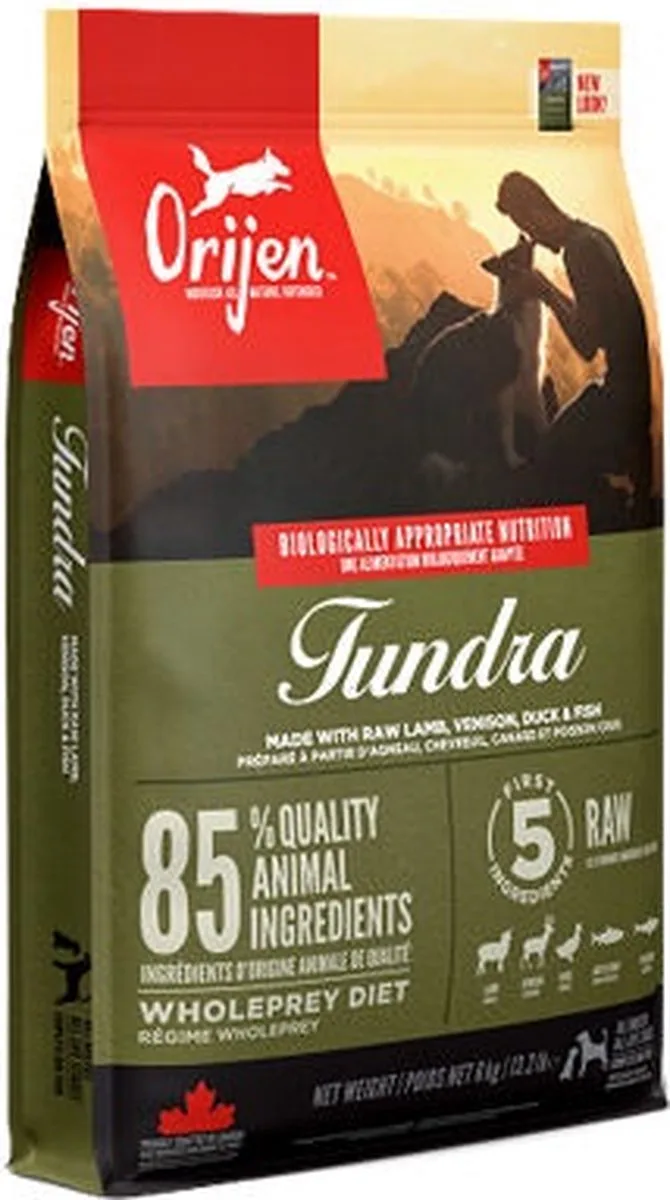 Tundra Dog Whole Prey - 2 x 11,4 kg de Orijen – photo produit