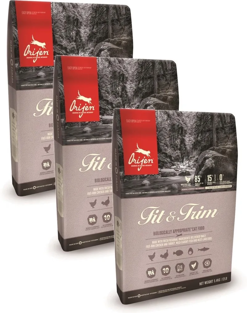 Whole Prey Fit & Trim Cat Kip&Kalkoen - Kattenvoer - 3 x 1.8 kg von Orijen – Produktfoto