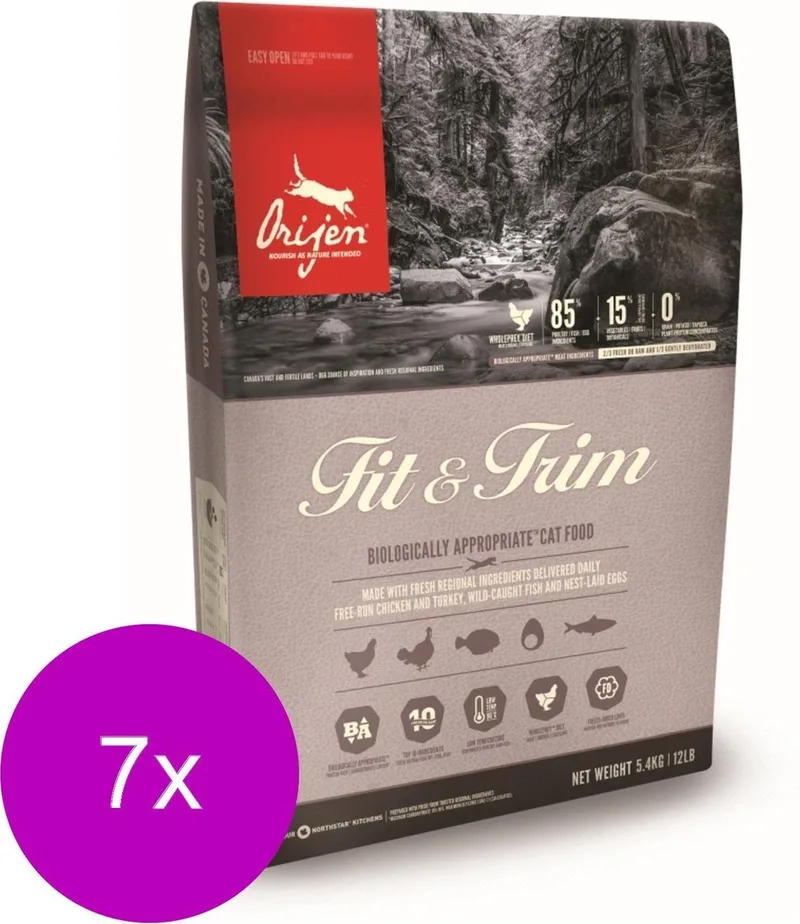 Whole Prey Fit & Trim Cat Kip&Kalkoen - Kattenvoer - 7 x 1.8 kg von Orijen – Produktfoto