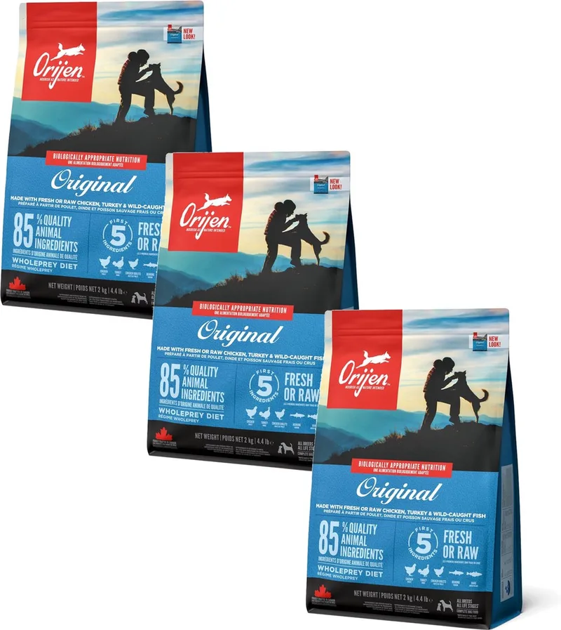 Whole Prey Original Dog Kip&Kalkoen - Hondenvoer - 3 x 2 kg de Orijen – photo produit