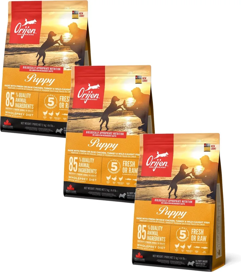 Whole Prey Puppy Kip&Kalkoen - Hondenvoer - 3 x 2 kg von Orijen – Produktfoto
