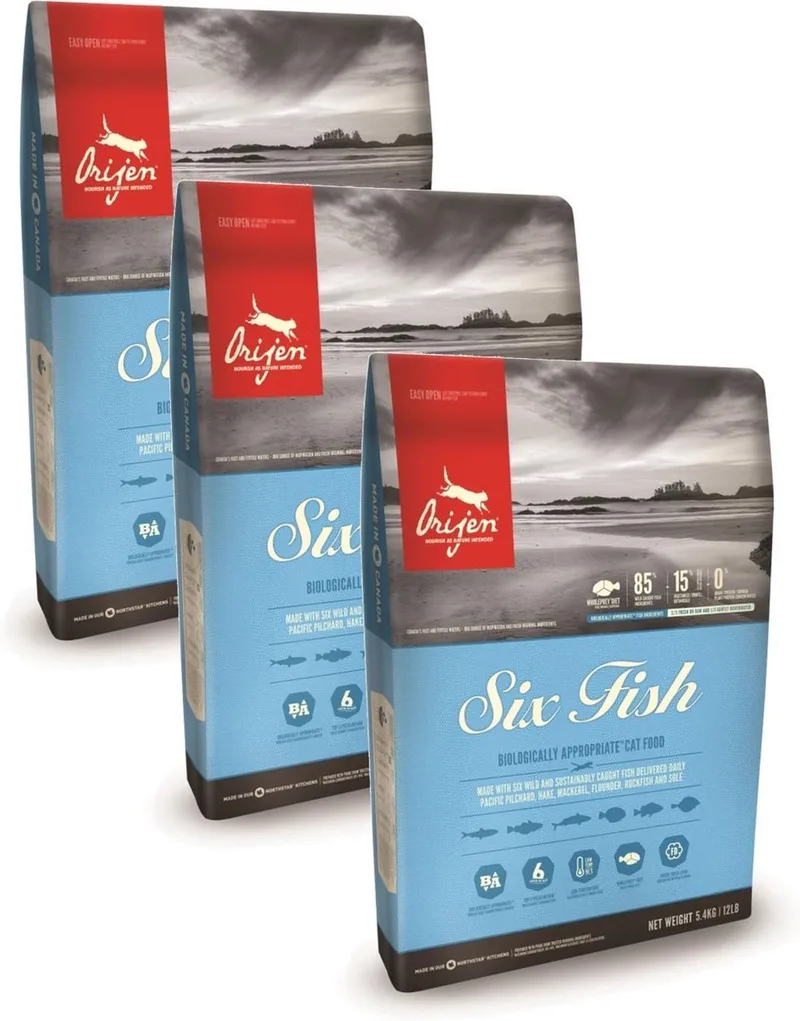 Whole Prey Six Fish Cat Sardines&Heek - Kattenvoer - 3 x 1.8 kg de Orijen – photo produit