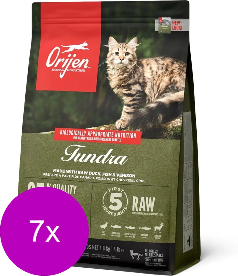Whole Prey Tundra Cat Geit&Zwijn - Kattenvoer - 7 x 1.8 kg by Orijen – product photo