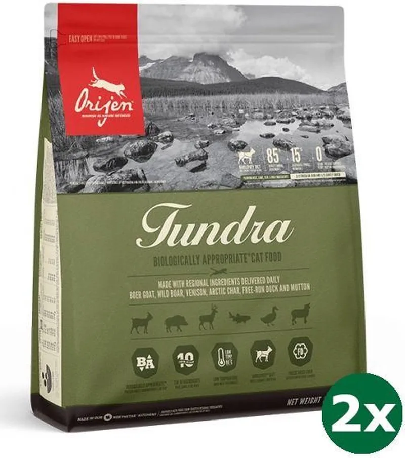 whole prey tundra kattenvoer 2x 1,8 kg by Orijen – product photo