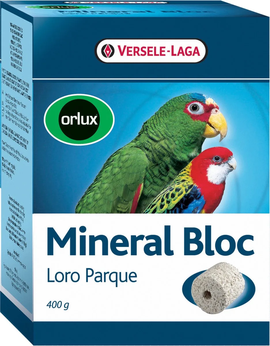 Versele-Laga Orlux Mineral Bloc Large - Vogelsupplement - 400 g Loro Parque by Orlux – product photo