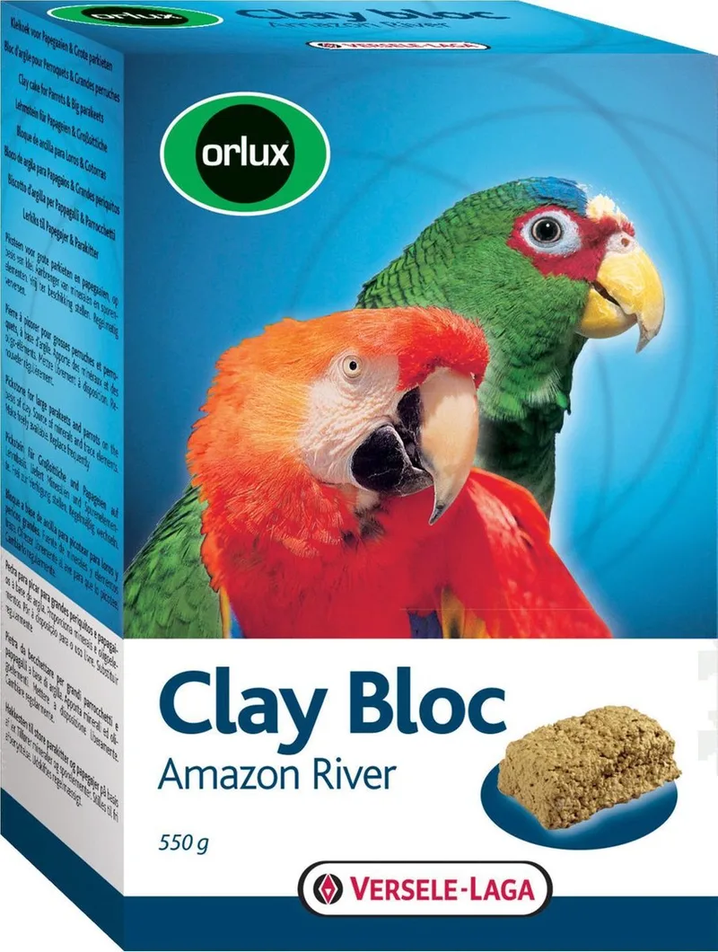 Vogelkooi klei blok - papegaai - 550gr by Orlux in Yellow – product photo
