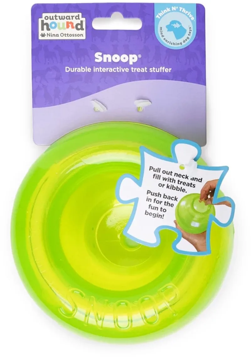 Orbee-Tuff Snoop - L - Hondenspeelgoed Traktatie - Intelligentie en Denkspel Honden - Anti-Schrok Snackbal - Slowfeeder - Muntolie voor Frisse adem de Outward Hound en Vert – photo produit