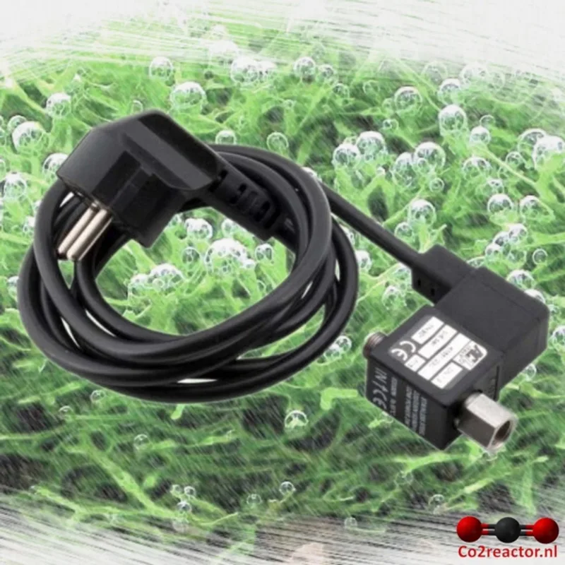 CO2 aquarium magneetventiel 1/8” bu.dr. x 1/8” bi.dr. de Oxyturbo en Chrome – photo produit