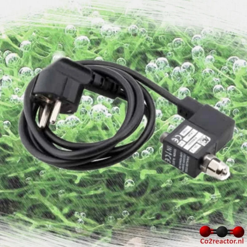 CO2 aquarium magneetventiel 1/8” bu.dr. x 4/6mm snelkoppeling. de Oxyturbo en Chrome – photo produit