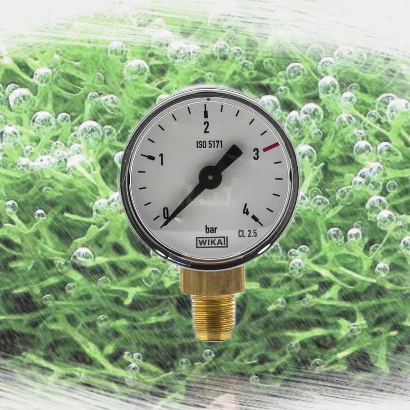 CO2 aquarium manometer werkdruk lagedruk 1/8” bu.dr. de Oxyturbo en Noir – photo produit