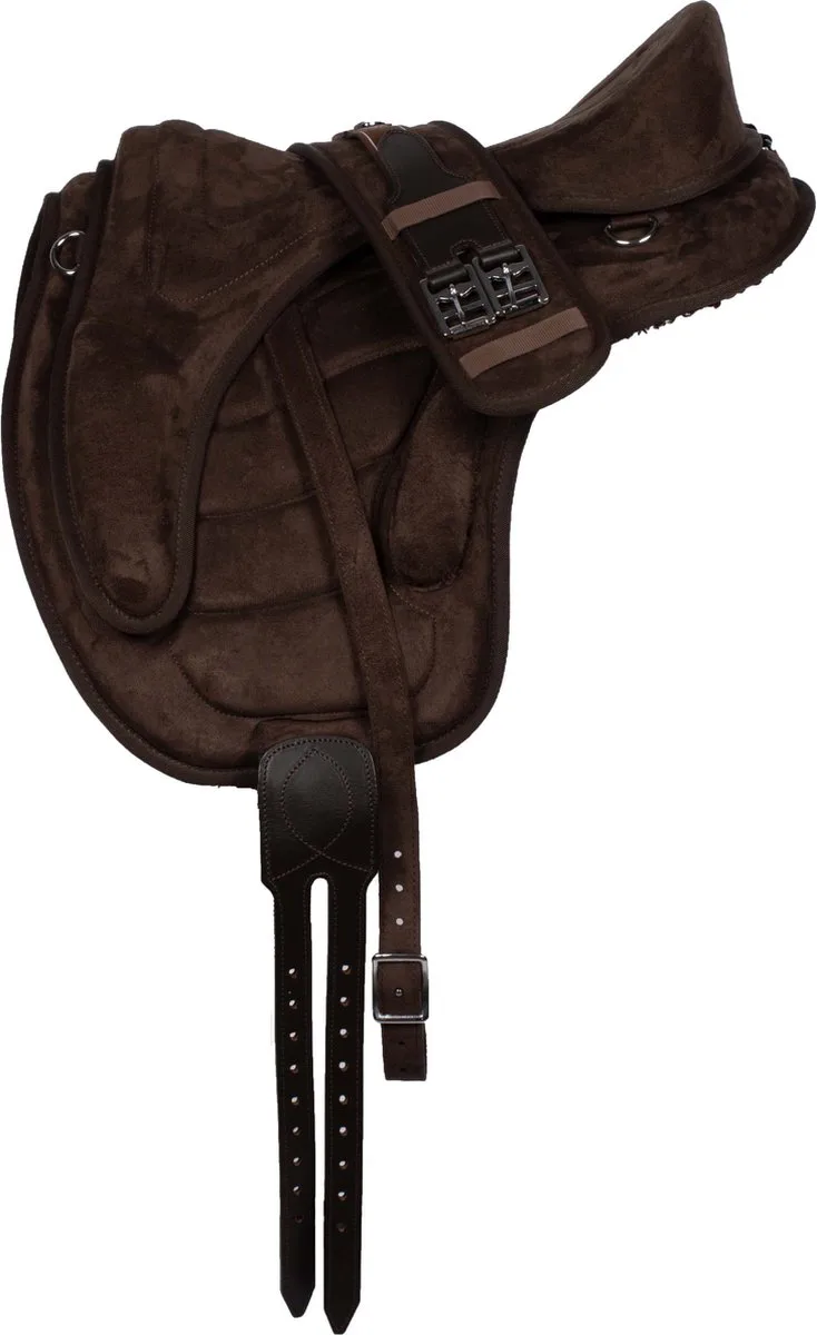 Boomloos Suede Zadel - Maat: 16 Inch - Polyamide de Pagony en Marron – photo produit