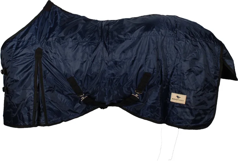 Budget Rider Fleece Gevoerde Staldeken - Maat: 185 - Polyester de Pagony en Bleu foncé – photo produit