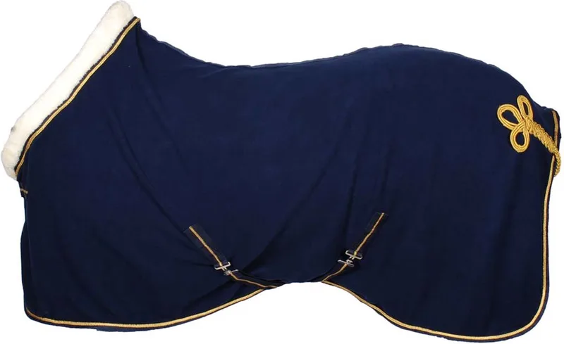 Collar II Showdeken - Paardendeken - Maat: 195 - Fleece de Pagony en Bleu foncé – photo produit
