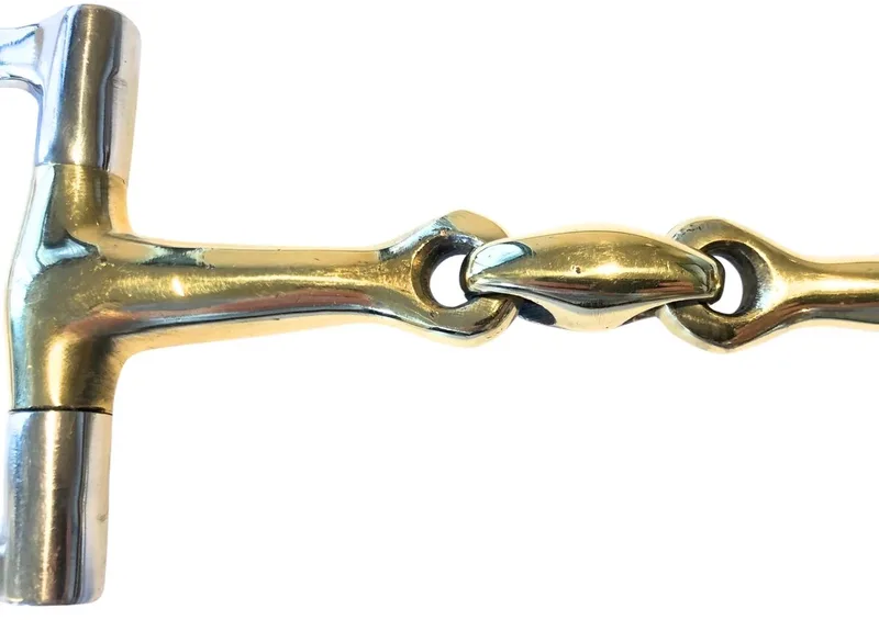 D-trens Dubbel Gebroken Anatomisch16mm - Maat: 13,5 - RVS/aurigan by Pagony in Gold – product photo