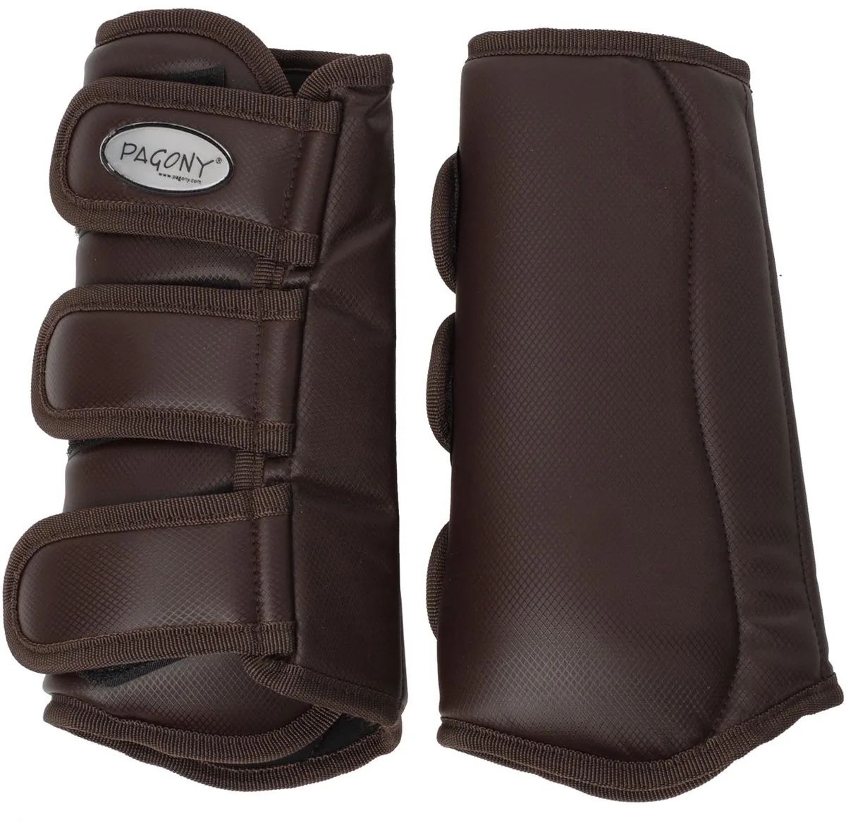 Dressage Boots Achter - Maat: Cob - Kunstleer de Pagony en Donkerbruin – photo produit