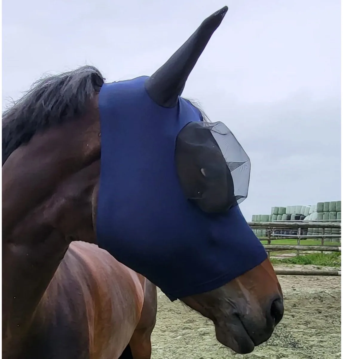 Easyfit Vliegenmasker Met Rits - Maat: L - Donkerblauw - Polyamide von Pagony – Produktfoto