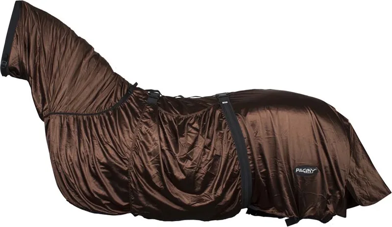 Eczeemdeken - Paardendeken - Maat: 165 - Nylon de Pagony en Marron – photo produit