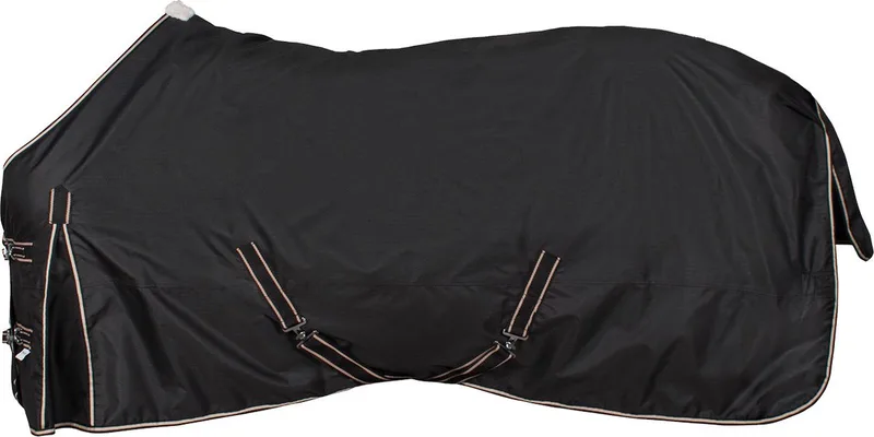 Fleece Gevoerde Outdoordeken - Paardendeken - Maat: 165 - Polyamide de Pagony en Noir – photo produit
