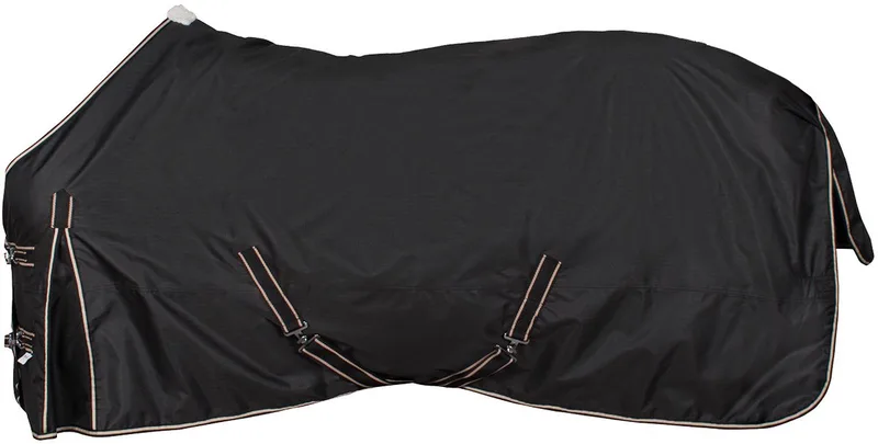 Fleece Gevoerde Outdoordeken - Paardendeken - Maat: 185 - Polyamide de Pagony en Noir – photo produit