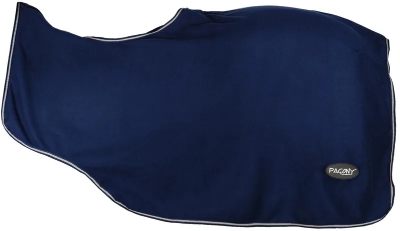 Fleece Uitrijdeken - Paardendeken - Maat: Cob - Polyamide de Pagony en Bleu foncé – photo produit