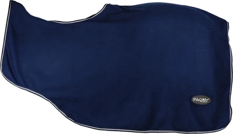 Fleece Uitrijdeken - Paardendeken - Maat: Pony - Polyamide de Pagony en Bleu foncé – photo produit