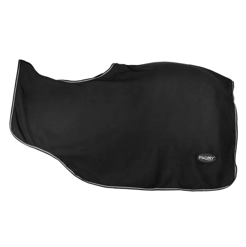Fleece Uitrijdeken - Paardendeken - Maat: Pony - Polyamide by Pagony in Black – product photo