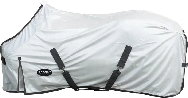 Flycooler Vliegendeken Zilver - Paardendeken - Maat: 155 - Zilver - Polyamide von Pagony in Silber – Produktfoto