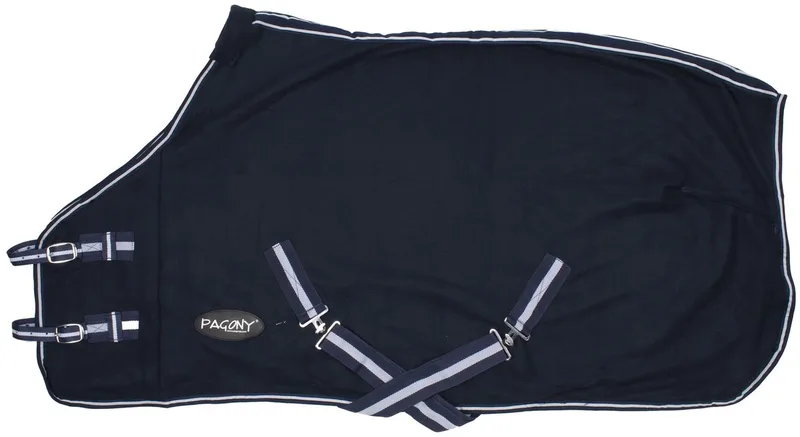 Mini Fleecedeken - Paardendeken - Maat: 105 - Polyamide von Pagony in Dunkelblau – Produktfoto
