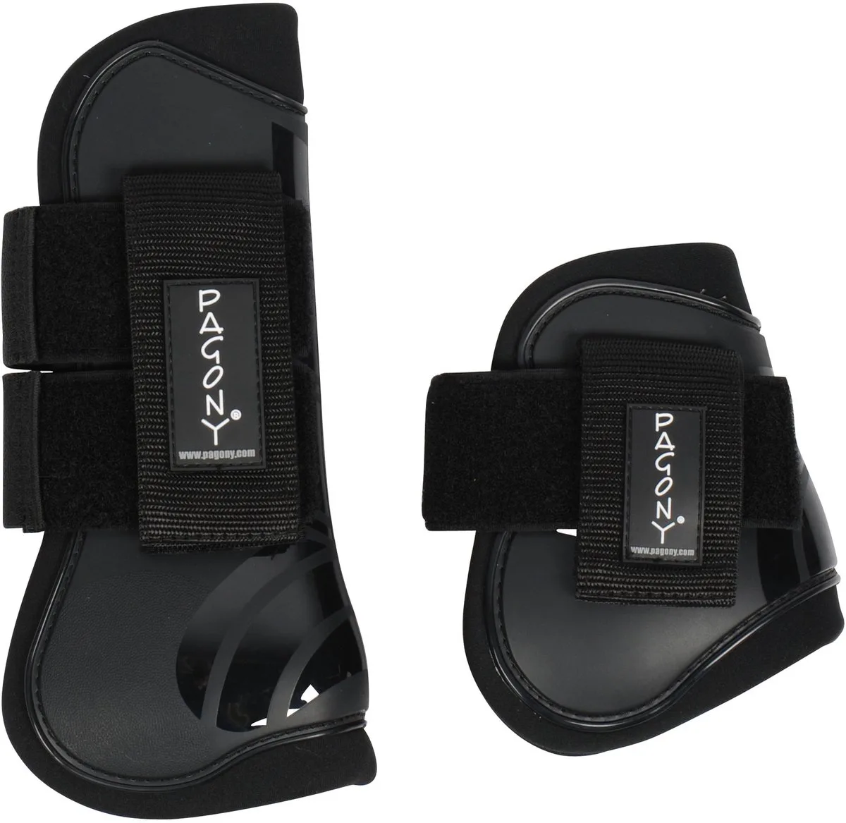Pro Velcro Pees- En Kogelbeschermerset - Maat: Pony - Kunststof by Pagony in Black – product photo