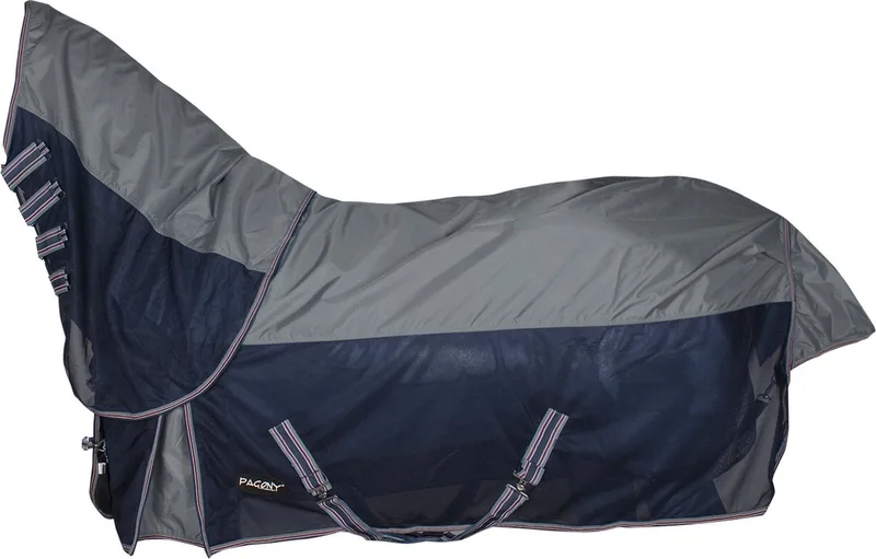 Rain Vliegendeken Plus - Paardendeken - Maat: 165 - Polyamide by Pagony in Grey – product photo