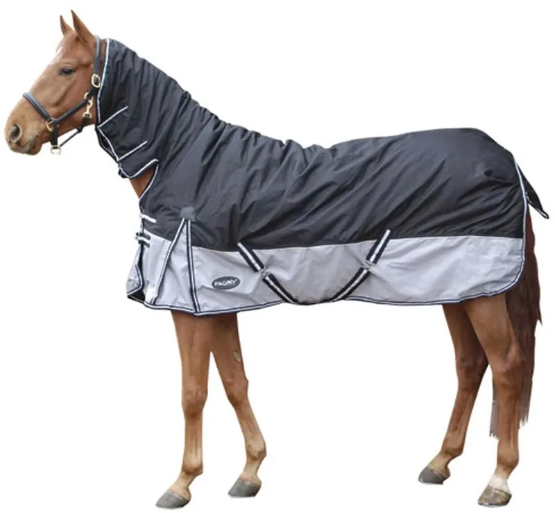 Tiger 200 Full Neck - Paardendeken - Maat: 165 - Nylon von Pagony in Schwarz – Produktfoto