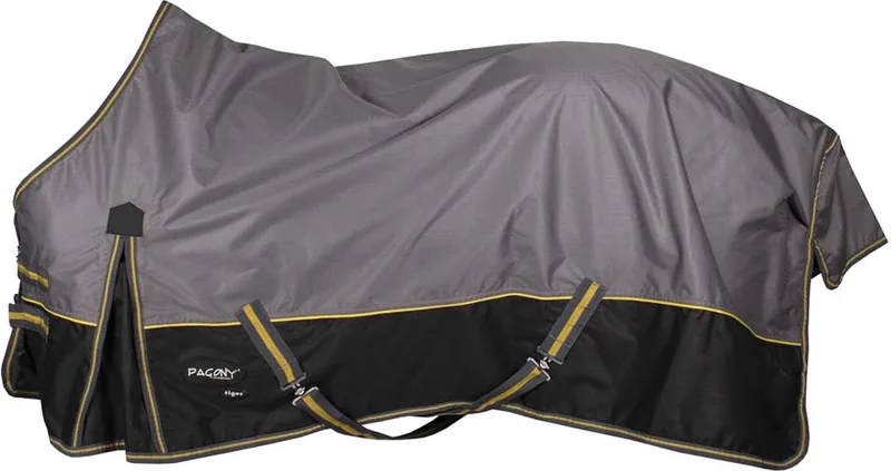 Tiger Coll23 0gr Regendeken - Paardendeken - Maat: 175 - Polyamide von Pagony in Schwarz – Produktfoto
