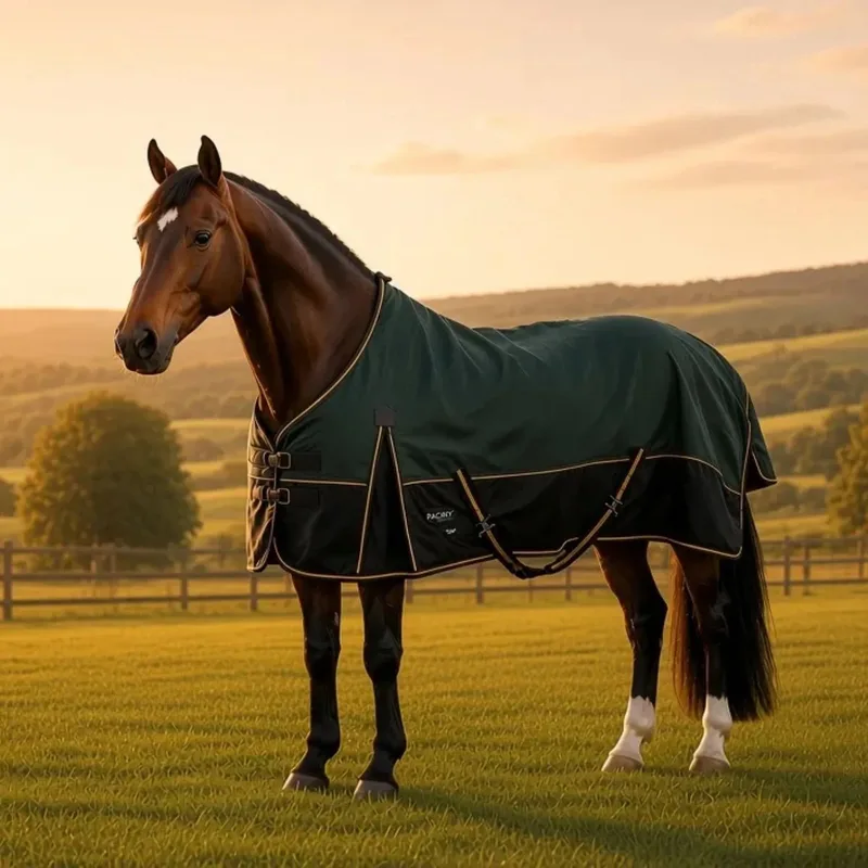 Tiger Coll24 0gram - Paardendeken - Maat: 195 - Polyamide von Pagony in Grün – Produktfoto