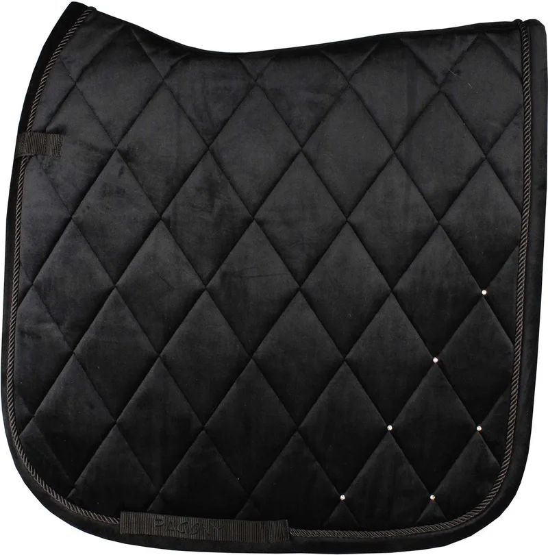 Velours Zadeldek - Maat: Cob - Polyester van Pagony in Zwart – productfoto