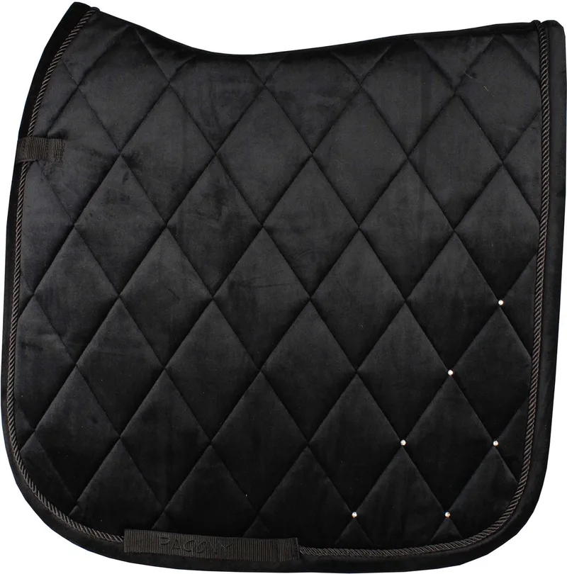 Velours Zadeldek - Maat: Full - Polyester by Pagony in Black – product photo