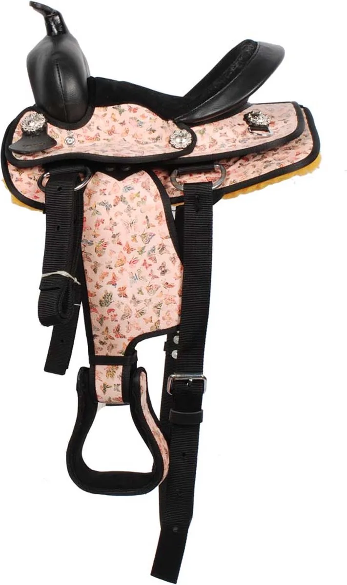 Westernzadel Buffaloo - Maat: 10 Cm - Kunstleer de Pagony en Rose – photo produit