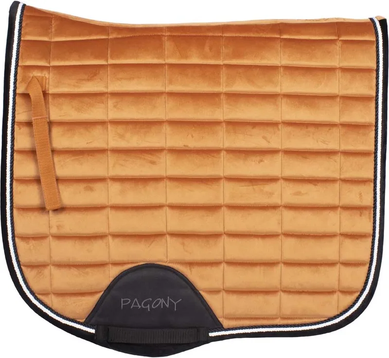 Work Velours Zadeldek - Maat: Cob - Polyester by Pagony in Cognac – product photo