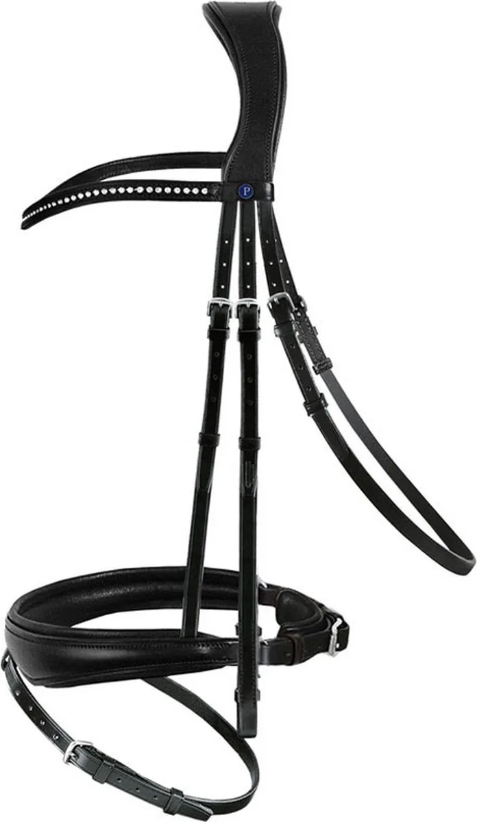 Blu Hoofdstel Spirit Aansoerneusriem - Cob by Passier in Black – product photo