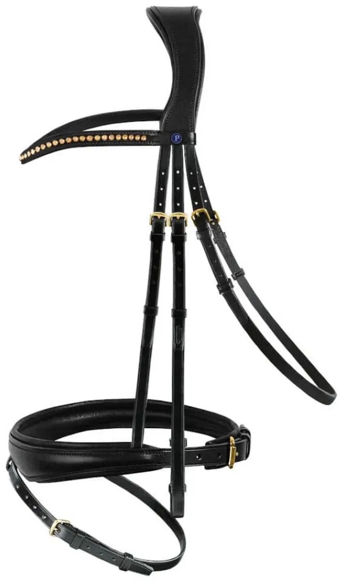 Spirit Hoofdstel Messing Full van Passier in Zwart – productfoto