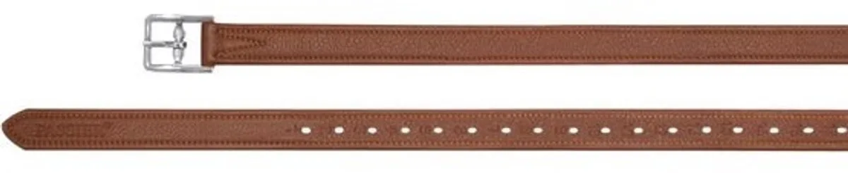 Stijgbeugelriemen met nylon voering 120cm van Passier in Teak Brown – productfoto
