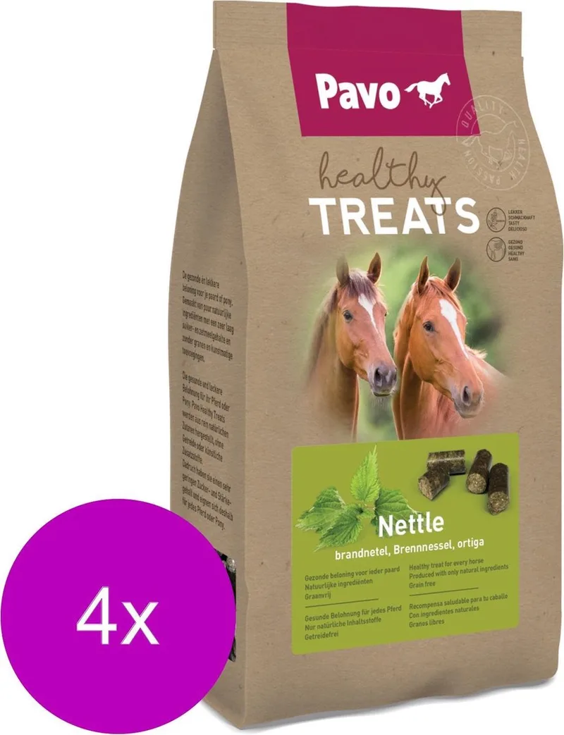 Healty Treats 1 kg - Paardensnack - 4 x Brandnetel by Pavo – product photo