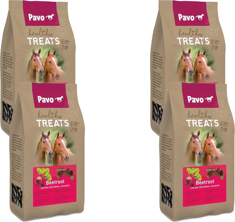 Healty Treats 1 kg - Paardensnack - 4 x Rode Biet by Pavo – product photo