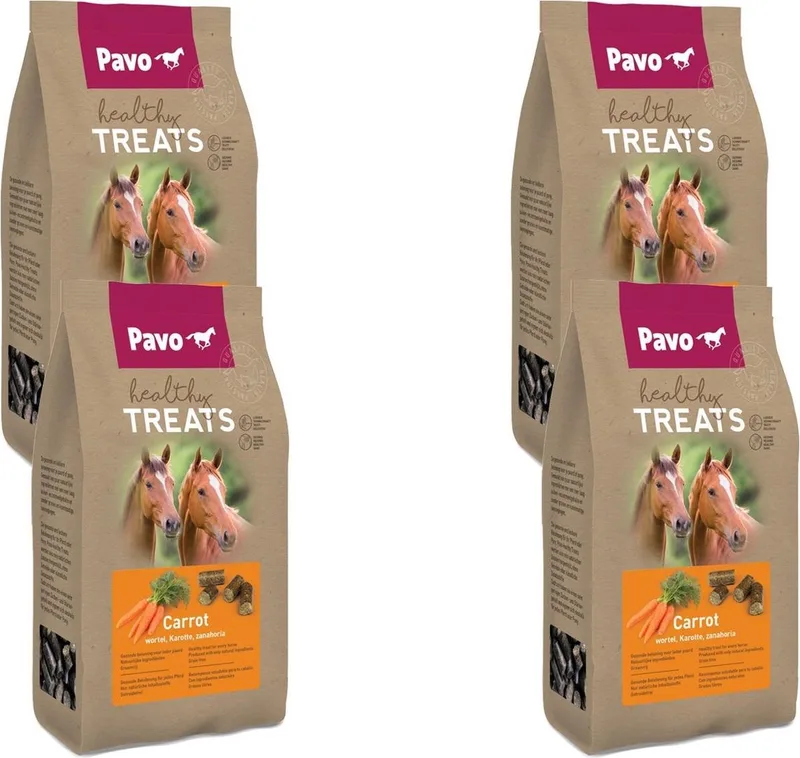 Healty Treats 1 kg - Paardensnack - 4 x Wortel by Pavo – product photo