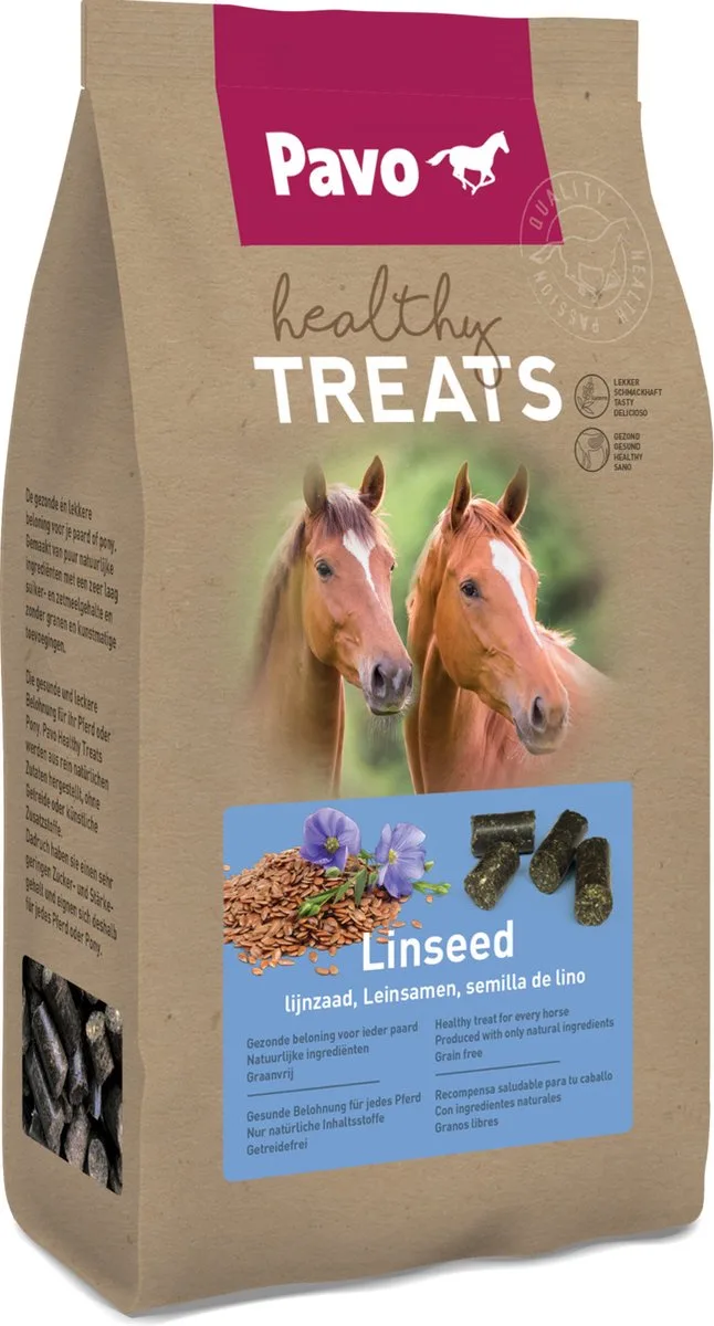 Healty Treats 1 kg - Paardensnack - Lijnzaad de Pavo – photo produit